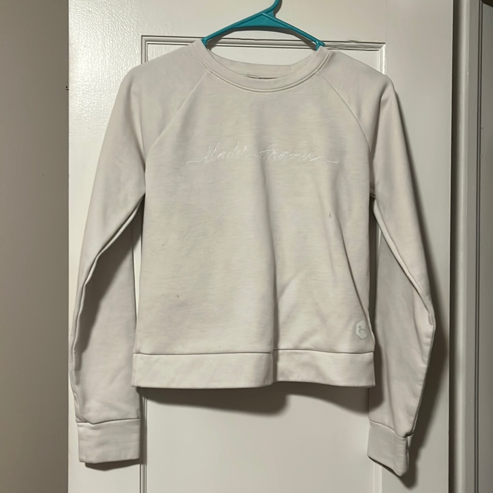 Off White Under Armour Cropped Sweatshirt